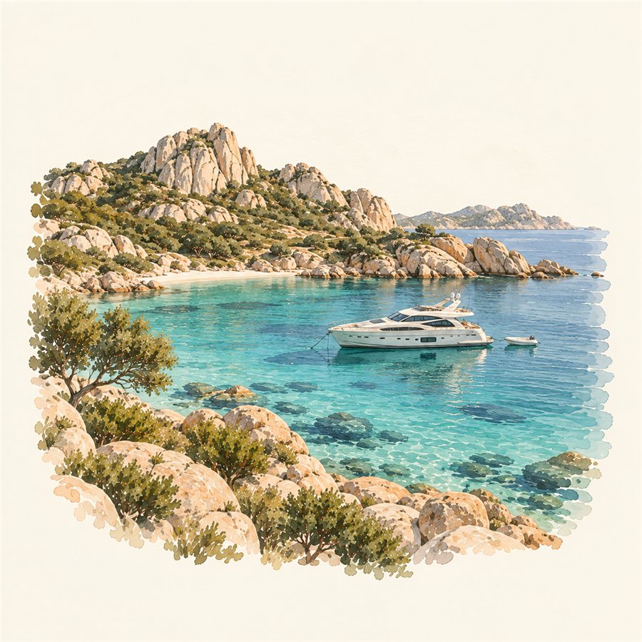 Dia de iate privativo pela Costa Smeralda